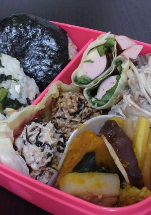 思わずニヤリ☆信州・野沢菜おむすび弁当-レシピのメイン写真