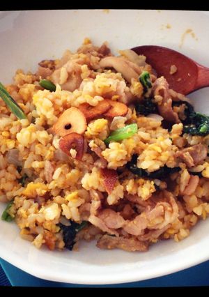 お手軽！豚肉と小松菜の炒飯-レシピのメイン写真