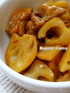 鶏肉と蓮根の煮物★蜂蜜とお酢wo使って-レシピのメイン写真