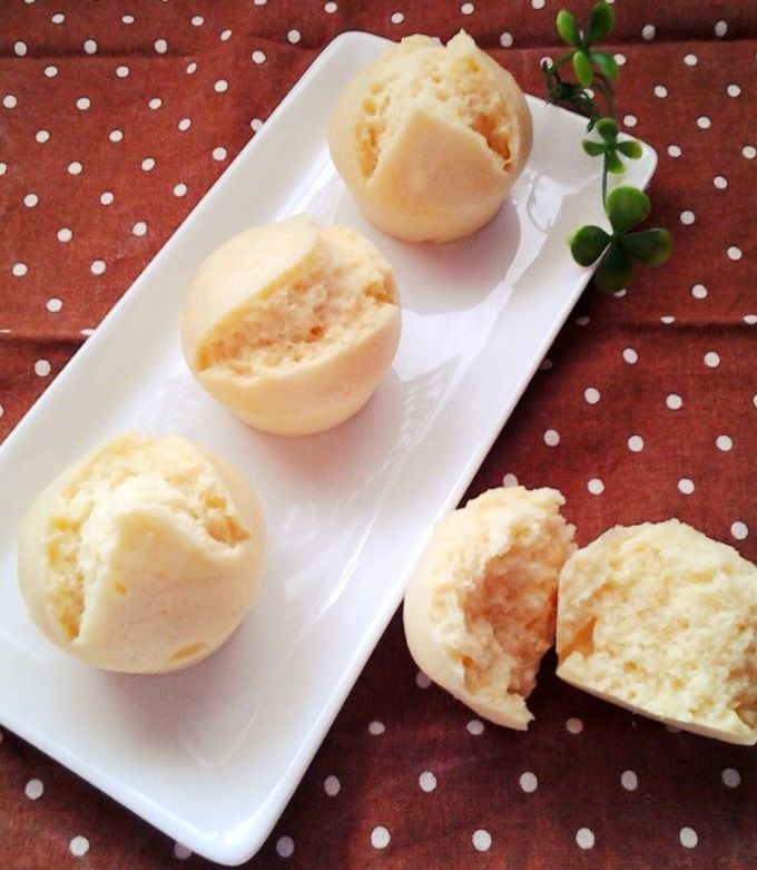 蒸しパン＊ふわっほろっ。 by こぽ＊ちみ 【クックパッド】 簡単