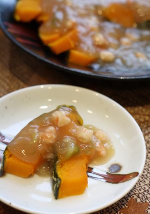 かぼちゃの海老あんかけ-レシピのメイン写真