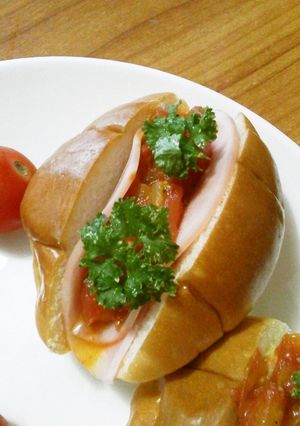 ハムトマトサンド-レシピのメイン写真