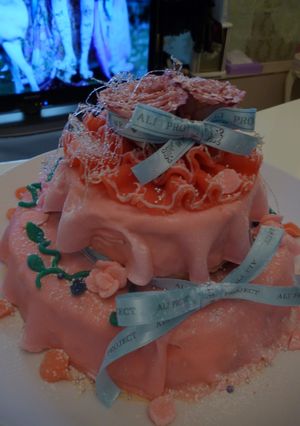 ～薔薇喰み～ピンクの薔薇ケーキ-レシピのメイン写真
