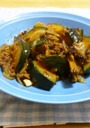 南瓜とひき肉のカレー炒め-レシピのメイン写真