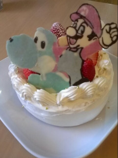誕生日ケーキ~チョコプレート~マリオ-レシピのメイン写真