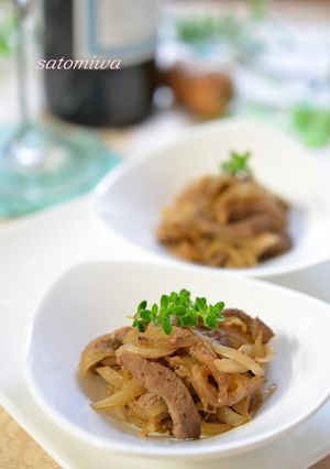 豚レバーと玉ねぎのさっぱり☆黒酢ソテー♪-レシピのメイン写真