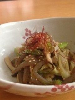 コンニャクと長ネギとエリンギのきんぴら-レシピのメイン写真