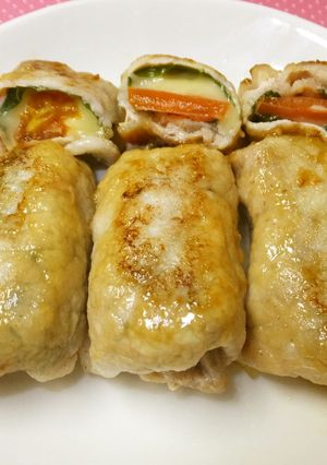 簡単！豚しゃぶ肉のトマト包み焼き☆-レシピのメイン写真