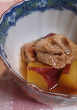 *さつま芋と豚肉のほっこり煮*-レシピのメイン写真