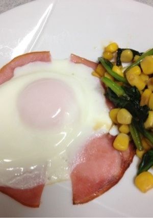 一石二鳥！超食べやすいハムエッグ-レシピのメイン写真