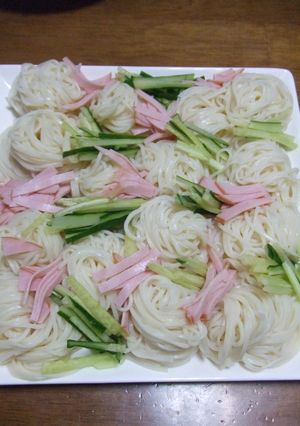 簡単にひと口そうめん（冷麦）-レシピのメイン写真