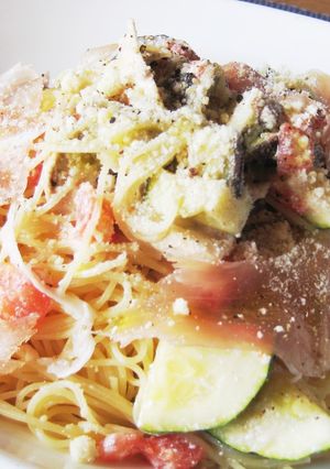 水切りヨーグルト冷製トマトクリームパスタ-レシピのメイン写真