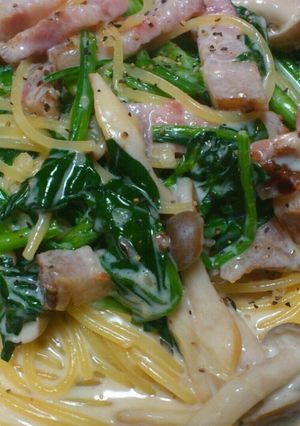 ほうれん草とベーコンのクリームパスタ-レシピのメイン写真