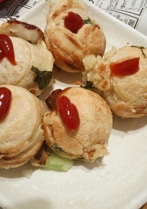 バジル香る♪ジェノバ風洋風たこ焼き-レシピのメイン写真