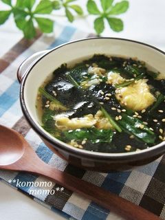 栄養満点♫ほうれん草と海苔のスープ-レシピのメイン写真