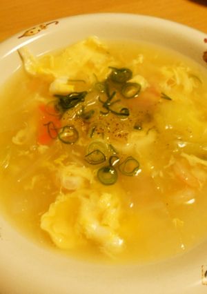 【風邪をなおそう】かきたま海老スープ-レシピのメイン写真