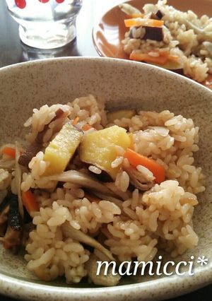 秋の味覚★さつまいもの炊き込みご飯-レシピのメイン写真