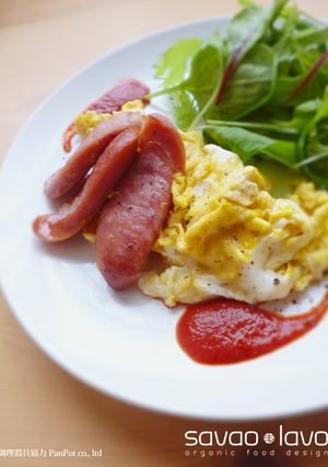 とろりスクランブルエッグ チリソース添え-レシピのメイン写真