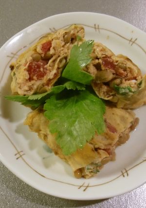 トマトと納豆の卵焼き-レシピのメイン写真