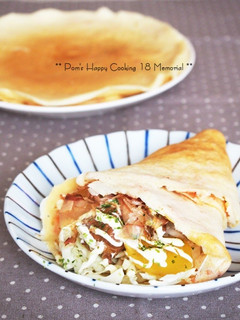 お好み焼き粉で*もちもち♪お好みクレープ-レシピのメイン写真