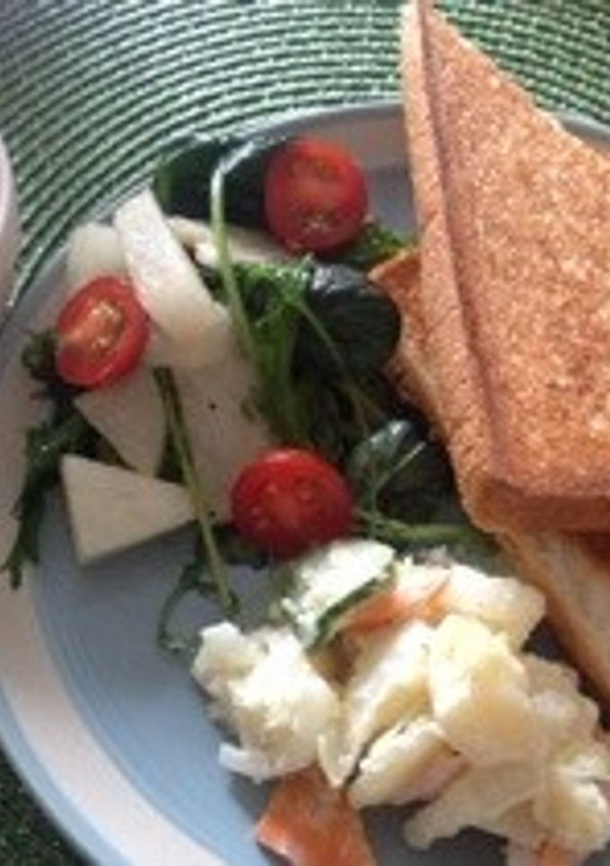 朝ごはんに♪簡単美味しい梨サラダ！-レシピのメイン写真