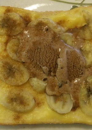 トーストでできるチョコバナナカスタード-レシピのメイン写真