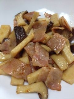 エリンギとベーコンのめんつゆバター炒め-レシピのメイン写真