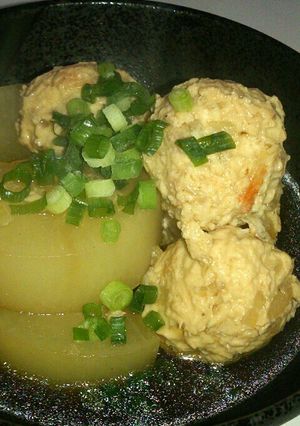 大根と桜えび風味の鶏団子煮-レシピのメイン写真