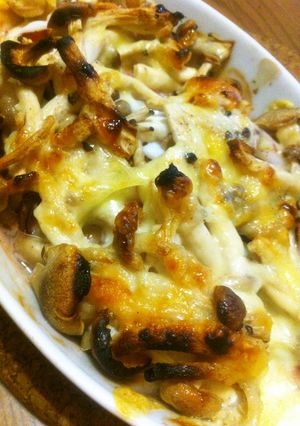 イカとしめじのきもチーズ焼き-レシピのメイン写真