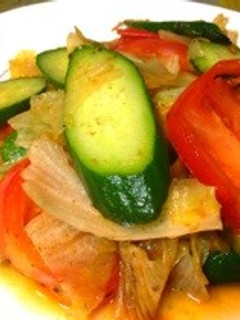 サラダ野菜のだし炒め-レシピのメイン写真