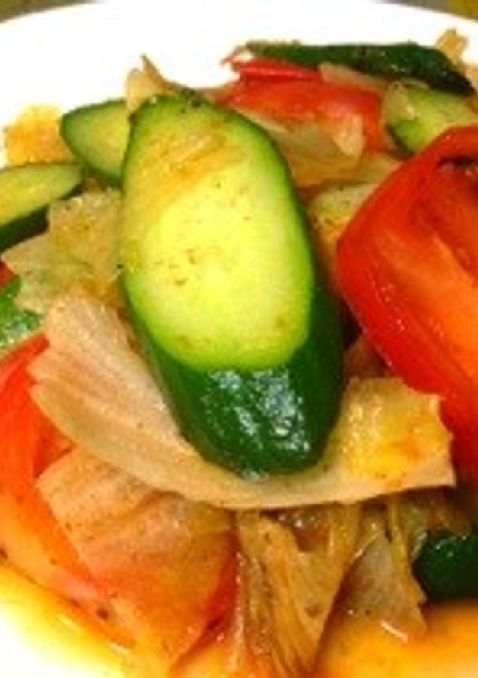 サラダ野菜のだし炒め-レシピのメイン写真