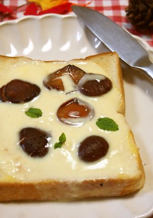 1分で☆カスタードプリン秋トースト-レシピのメイン写真