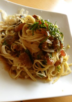かつおのたたきの冷製パスタ-レシピのメイン写真