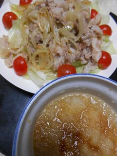 豚ばら肉と玉葱炒め・味ぽんおろし添え-レシピのメイン写真