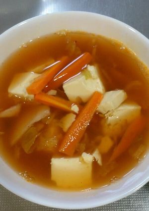 簡単！ 豆腐のキムチスープ-レシピのメイン写真