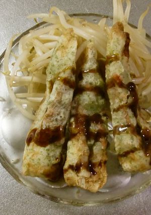 竹輪のかわり揚げ（紅ショウガ×青海苔）-レシピのメイン写真