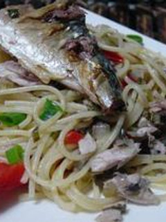 焼き鯖の絶品ペペロンチーノ-レシピのメイン写真