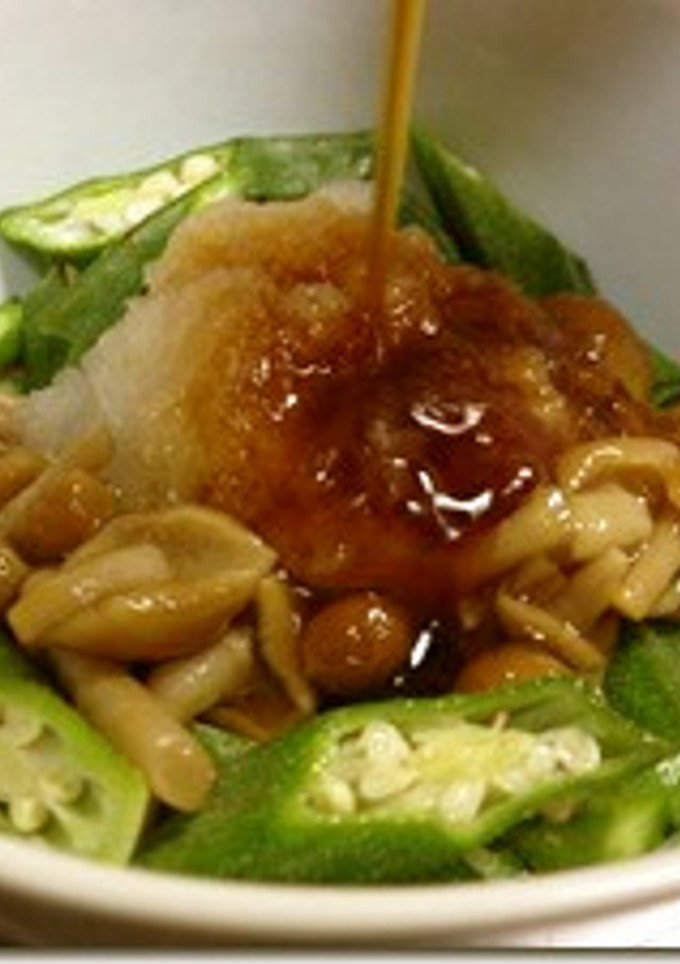 おくらとなめこのおろし和え。ポン酢と。-レシピのメイン写真
