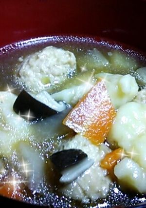 父の味♪豚団子のもちもちだご汁～-レシピのメイン写真