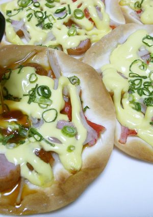 餃子の皮でマヨウィンナー焼き☆ポン酢でー-レシピのメイン写真