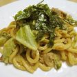 ポン酢で焼きうどん