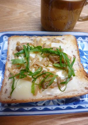 手作りなめたけでチーズトースト-レシピのメイン写真
