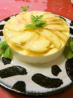 ミルクプリン&桃ゼリー-レシピのメイン写真