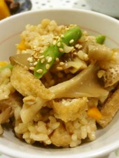 玄米のキノコご飯-レシピのメイン写真