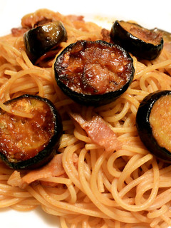 シンプルな甘辛味♪なすとベーコンのパスタ-レシピのメイン写真