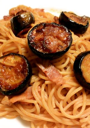 シンプルな甘辛味♪なすとベーコンのパスタ-レシピのメイン写真