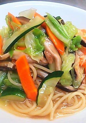 キャベツとズッキーニの中華スパゲッティ-レシピのメイン写真
