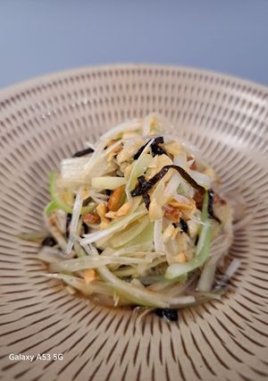 白ねぎと塩昆布ナムルのナッツ和え-レシピのメイン写真