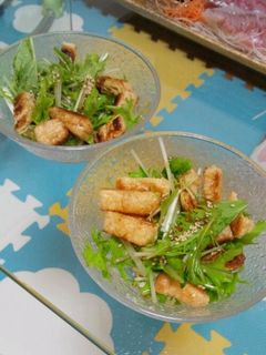 水菜とカリカリお揚げさんのさっぱりサラダ-レシピのメイン写真