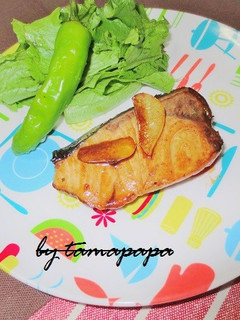 簡単☆ぶりのバルサミコ酢♪にんにくソテー-レシピのメイン写真
